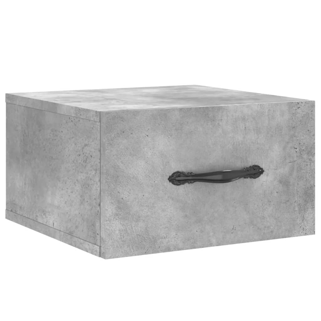 vidaXL Κομοδίνο Επιτοίχιο Γκρι Σκυροδέματος 35 x 35 x 20 εκ.