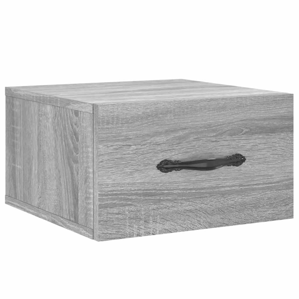 vidaXL Κομοδίνα Επιτοίχια Γκρι Sonoma 35 x 35 x 20 εκ.