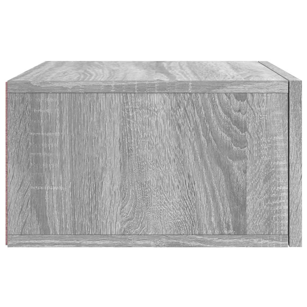 vidaXL Κομοδίνα Επιτοίχια Γκρι Sonoma 35 x 35 x 20 εκ.