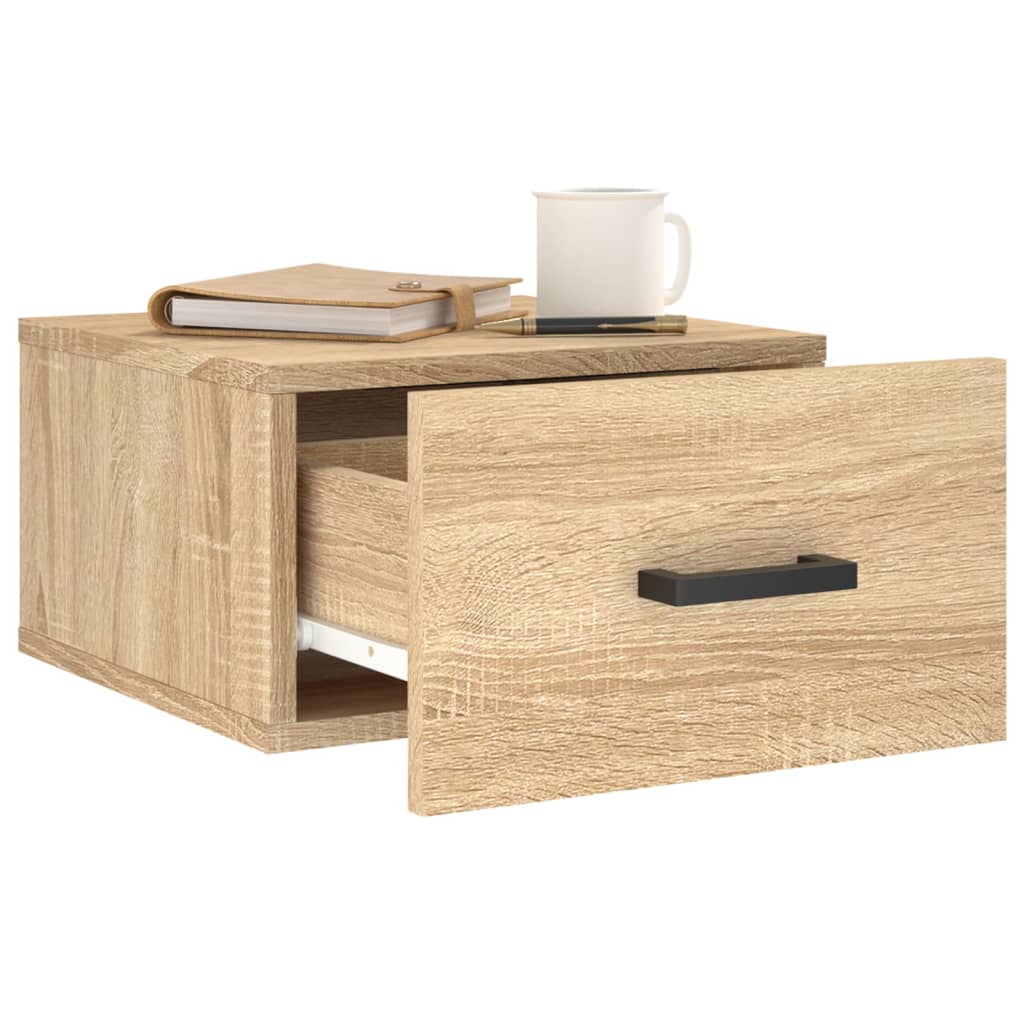 vidaXL Κομοδίνα Επιτοίχια Sonoma Δρυς 35 x 35 x 20 εκ.