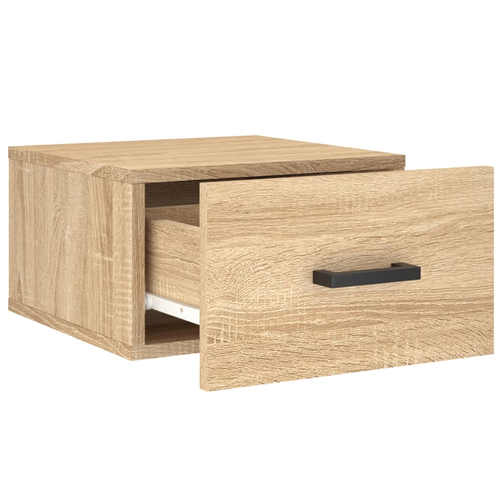 vidaXL Κομοδίνα Επιτοίχια 2 τεμ. Sonoma Δρυς 35 x 35 x 20 εκ.