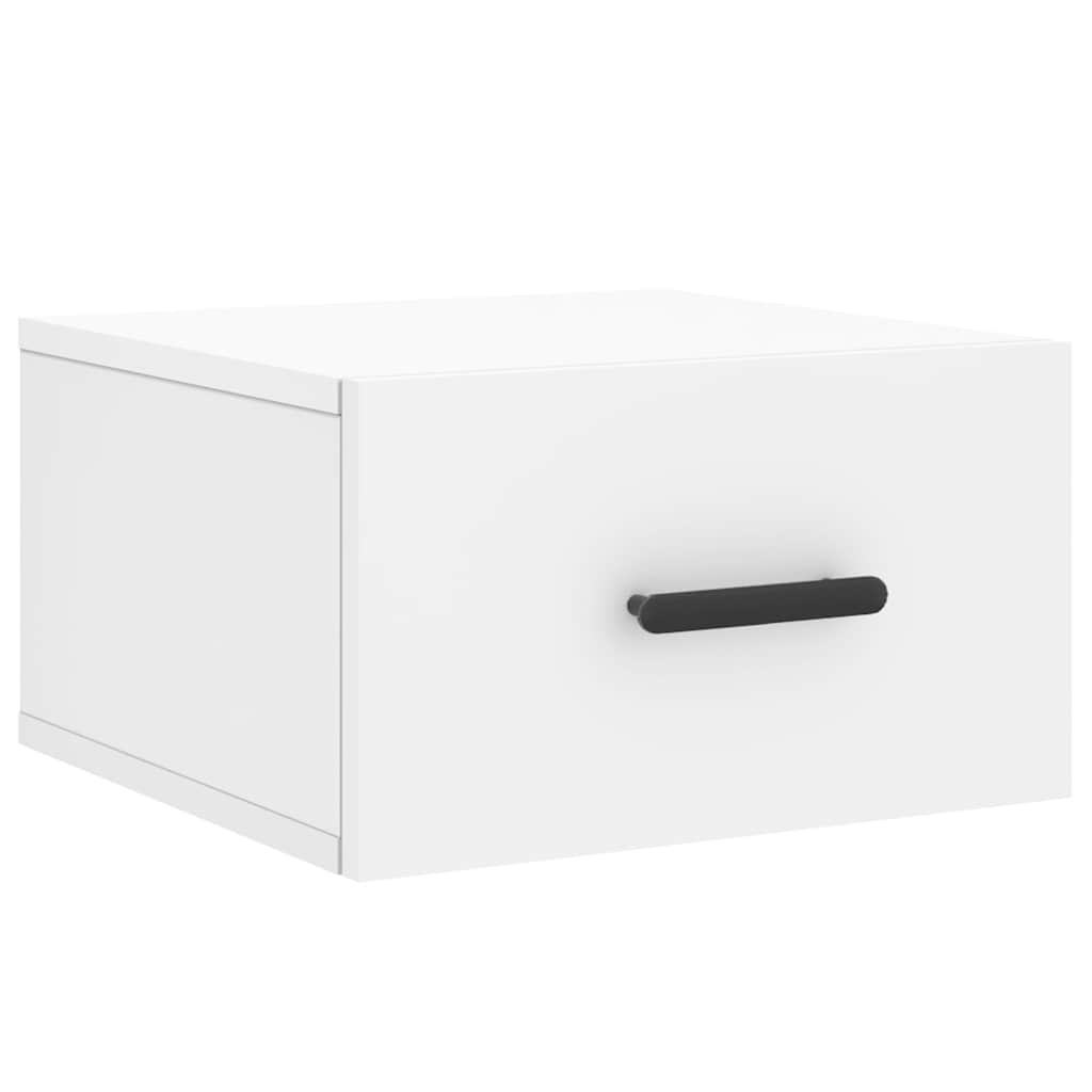 vidaXL Κομοδίνα Επιτοίχια 2 τεμ. Λευκά 35x35x20 εκ.