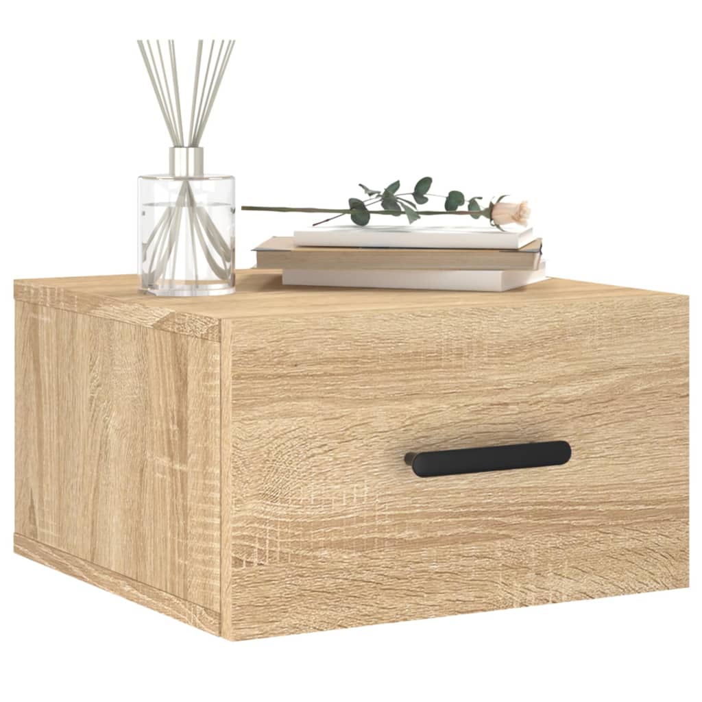 vidaXL Κομοδίνα Επιτοίχια 2 τεμ. Sonoma Δρυς 35 x 35 x 20 εκ.