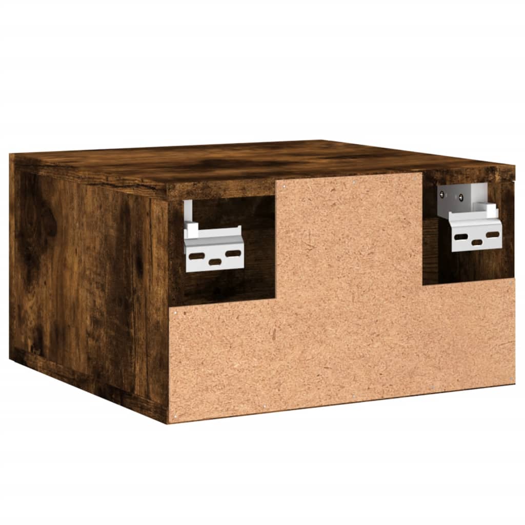vidaXL Κομοδίνο Επιτοίχιο Καπνιστή Δρυς 35 x 35 x 20 εκ.