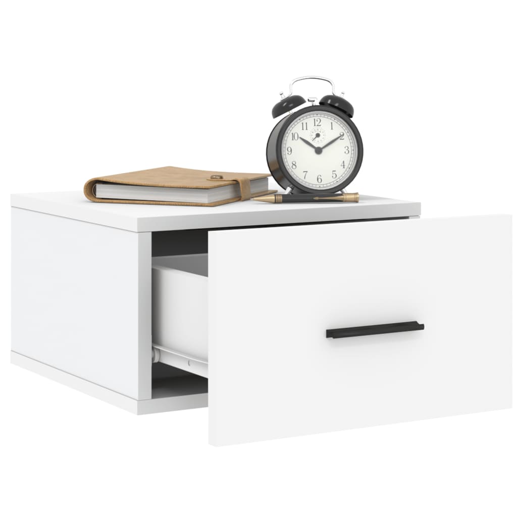 vidaXL Κομοδίνο Επιτοίχιο Λευκά 35 x 35 x 20 εκ.