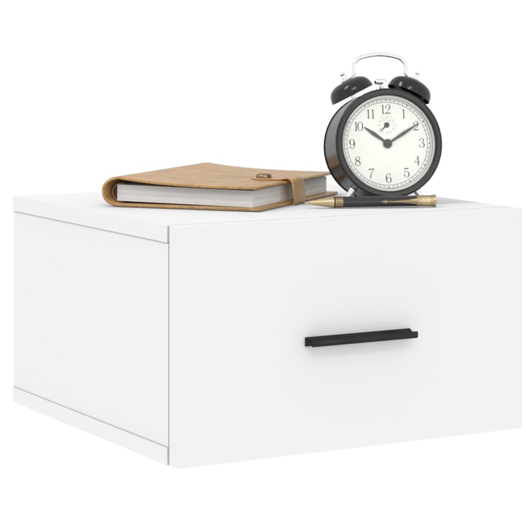 vidaXL Κομοδίνα Επιτοίχια 2 τεμ. Λευκά 35x35x20 εκ.