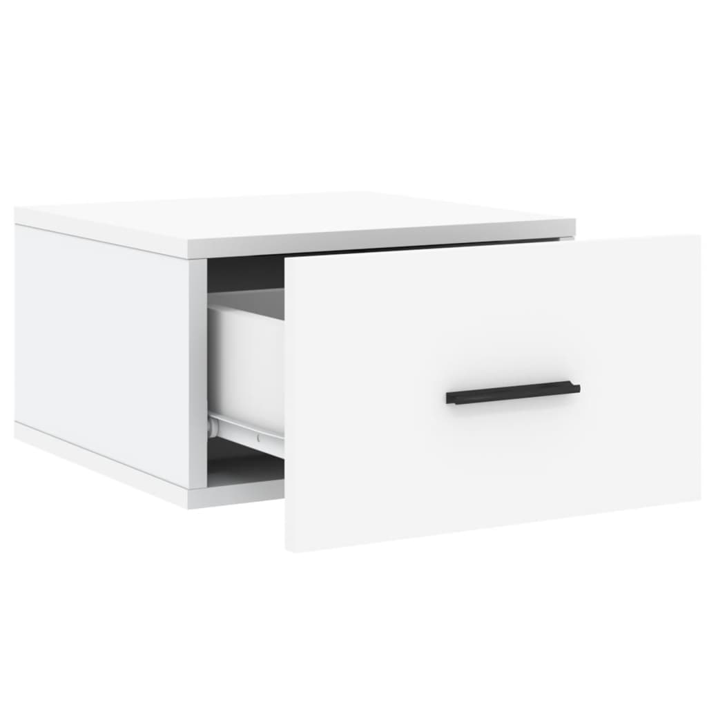 vidaXL Κομοδίνα Επιτοίχια 2 τεμ. Λευκά 35x35x20 εκ.