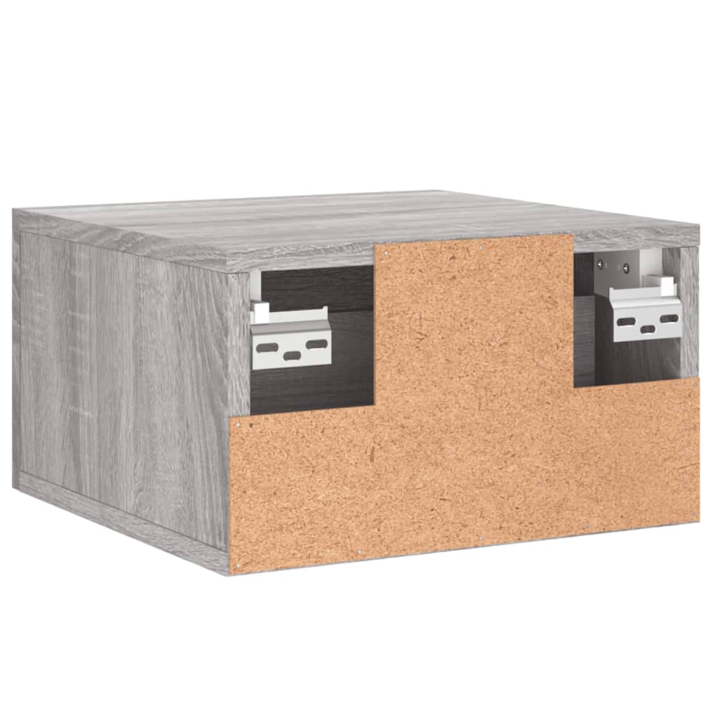 vidaXL Κομοδίνα Επιτοίχια Γκρι Sonoma 35 x 35 x 20 εκ.