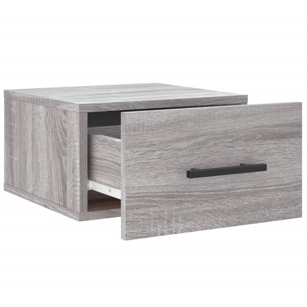 vidaXL Κομοδίνα Επιτοίχια Γκρι Sonoma 35 x 35 x 20 εκ.