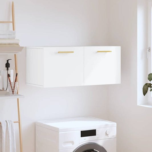 vidaXL Ντουλάπι Τοίχου Λευκό 80 x 36,5 x 35 εκ. από Επεξεργασμένο Ξύλο