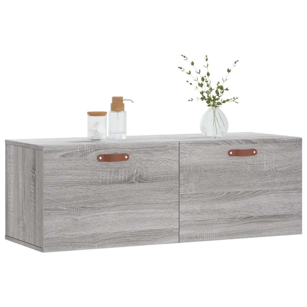 vidaXL Ντουλάπι Τοίχου Γκρι Sonoma 100x36,5x35 εκ. Επεξεργασμένο Ξύλο