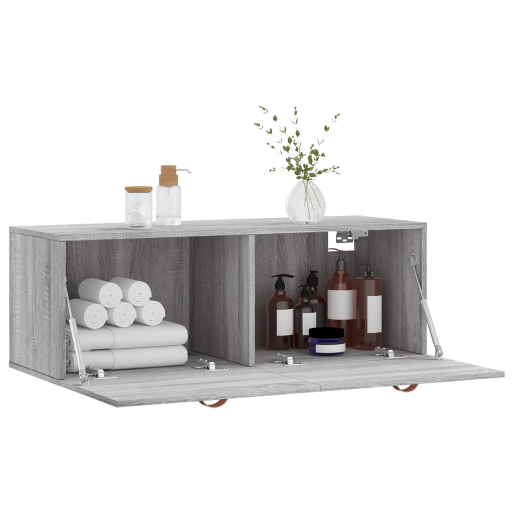 vidaXL Ντουλάπι Τοίχου Γκρι Sonoma 100x36,5x35 εκ. Επεξεργασμένο Ξύλο