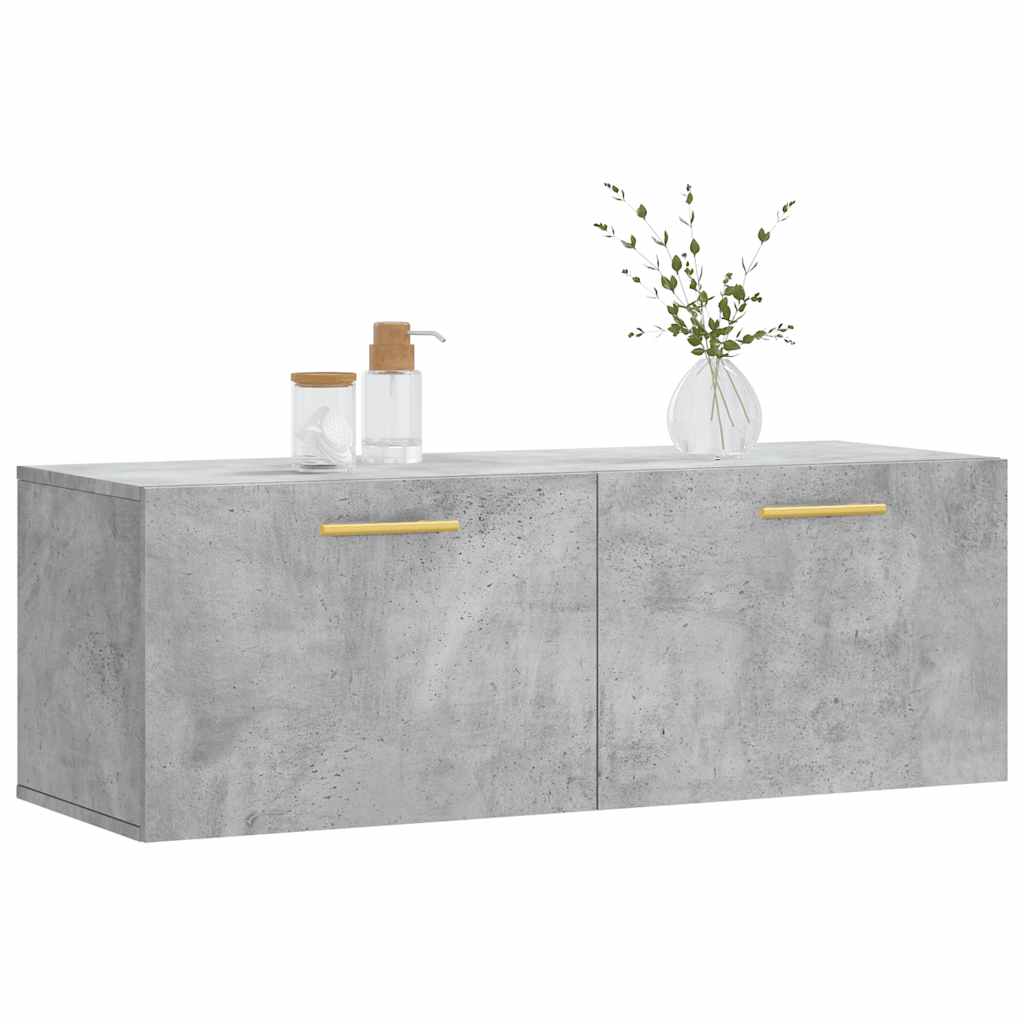 vidaXL Ντουλάπι Τοίχου Γκρι Σκυρ. 100x36,5x35 εκ. Επεξεργασμένο Ξύλο