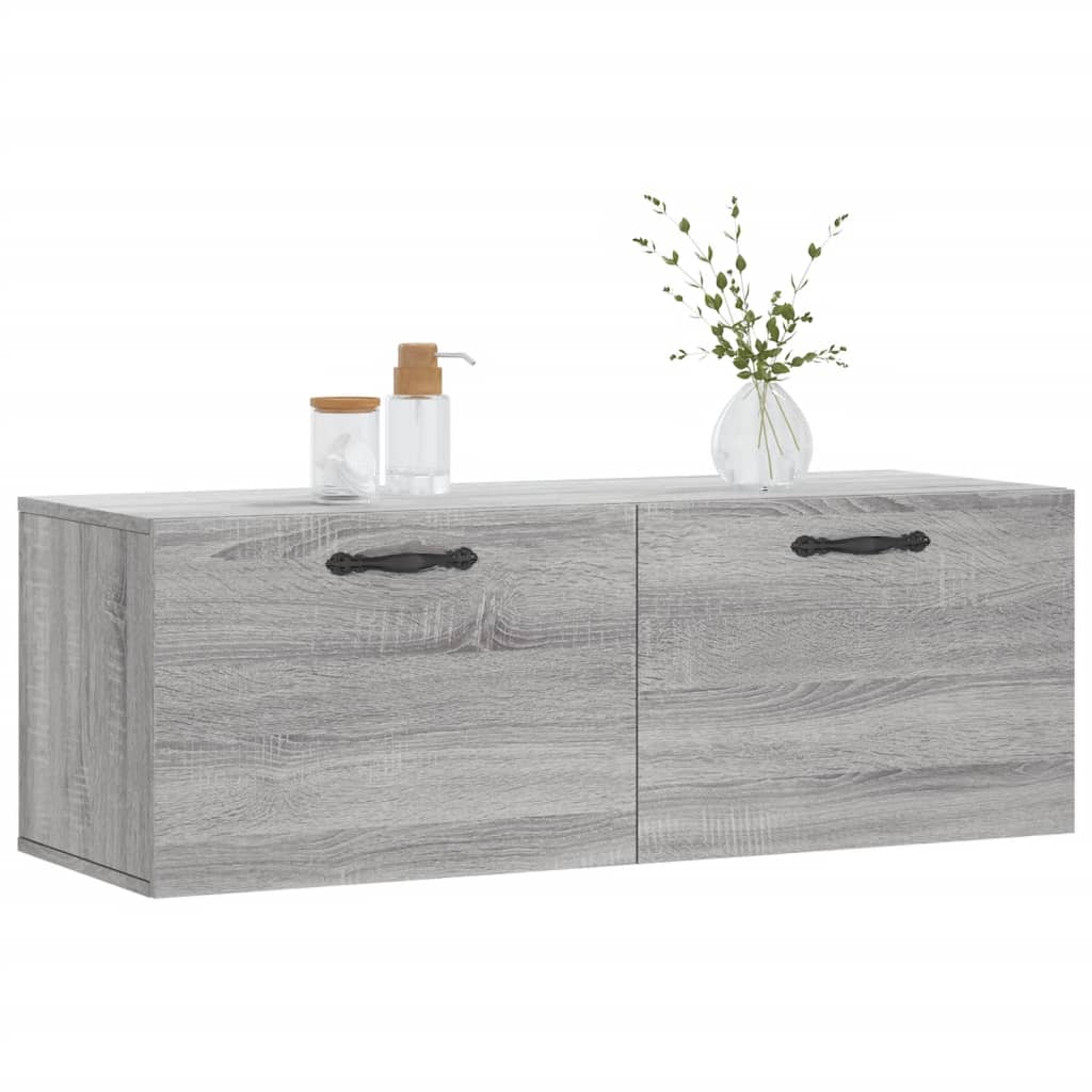 vidaXL Ντουλάπι Τοίχου Γκρι Sonoma 100x36,5x35 εκ. Επεξεργασμένο Ξύλο