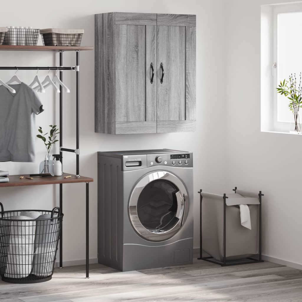 vidaXL Ντουλάπι Επιτοίχιο Γκρι Sonoma 69,5 x 34 x 90 εκ. Επεξεργ. Ξύλο