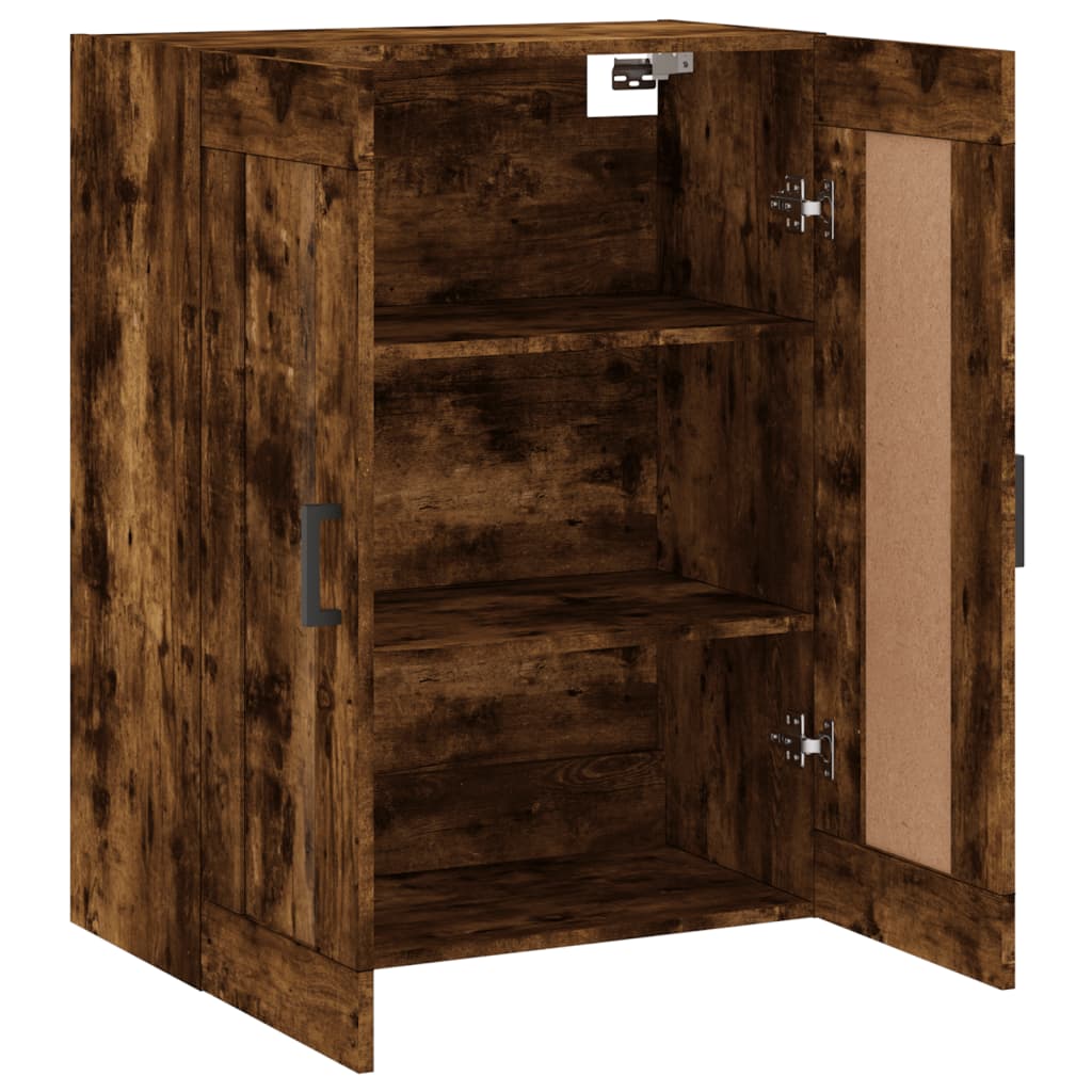 vidaXL Ντουλάπι Τοίχου Καπνιστή Δρυς 69,5 x 34 x 90 εκ. Επεξεργ. Ξύλο