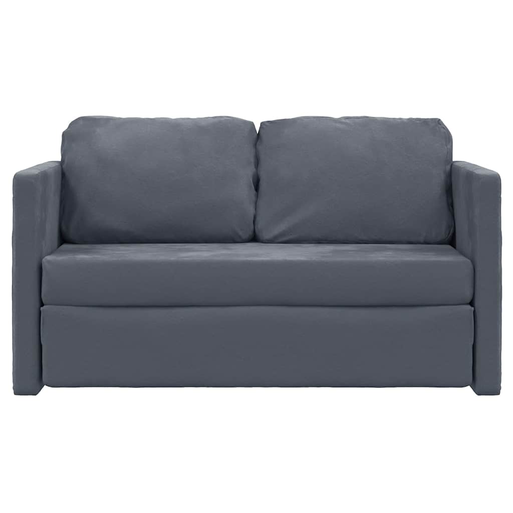 vidaXL Καναπές-Κρεβάτι Δαπέδου 2 σε 1 Σκ. Γκρι 122x204x55 εκ. Βελούδο