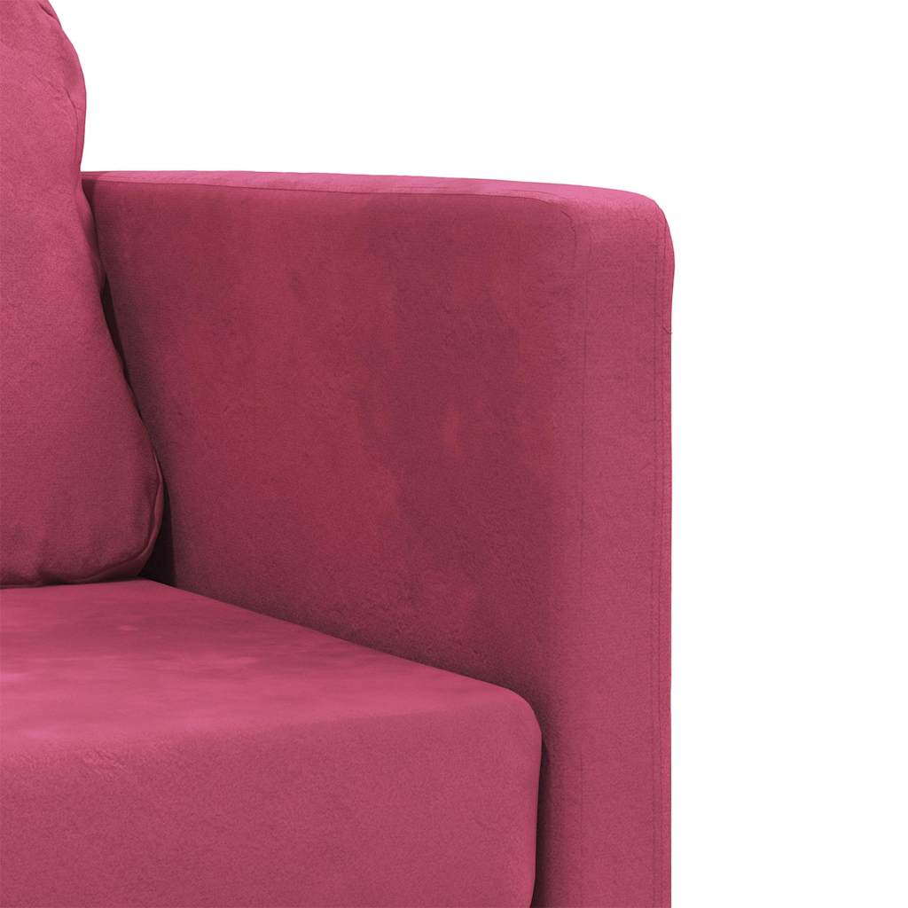vidaXL Καναπές-Κρεβάτι Δαπέδου 2 σε 1 Μπορντό 122x204x55εκ. Βελούδινος
