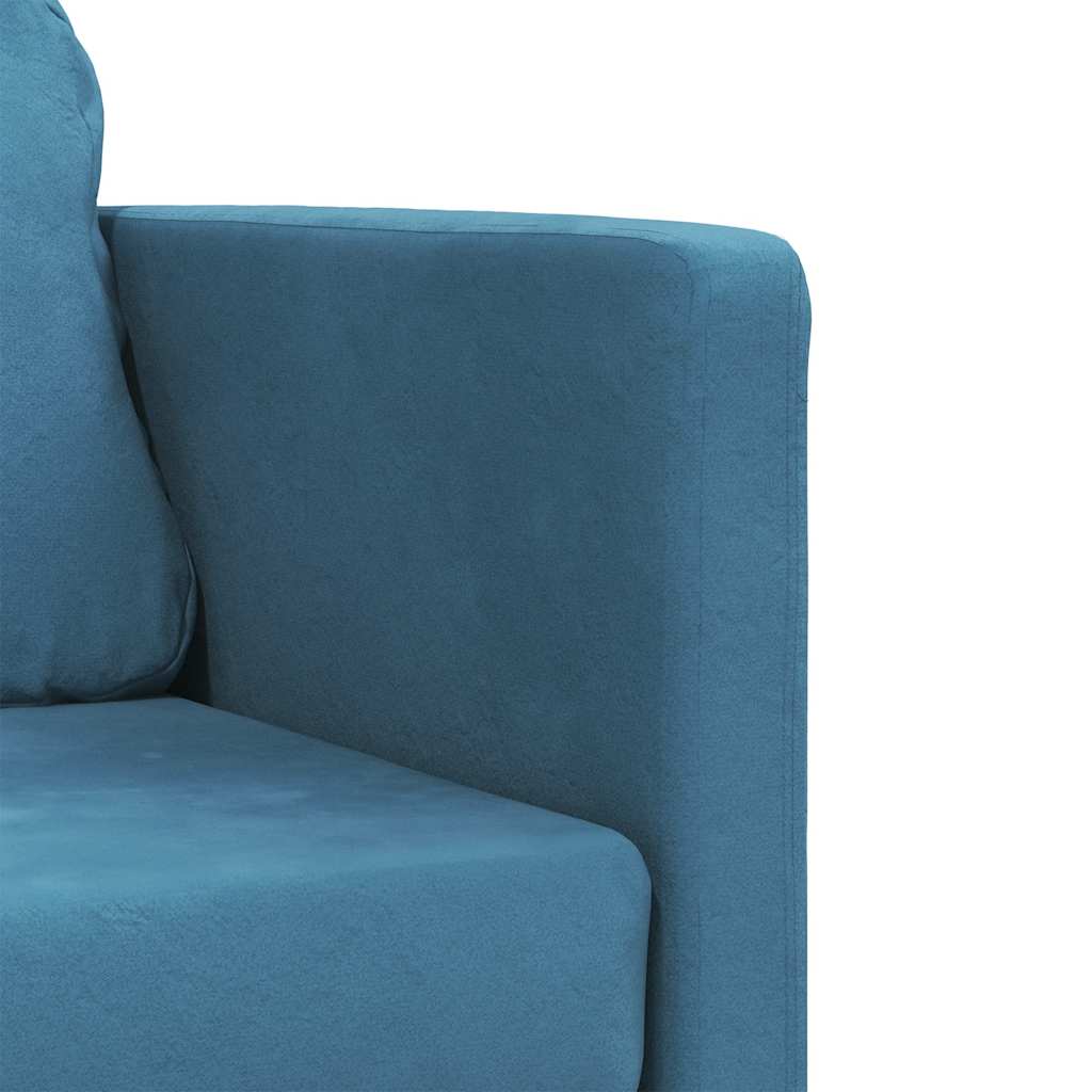 vidaXL Καναπές-Κρεβάτι Δαπέδου 2 σε 1 Μπλε 122x204x55 εκ. Βελούδινος