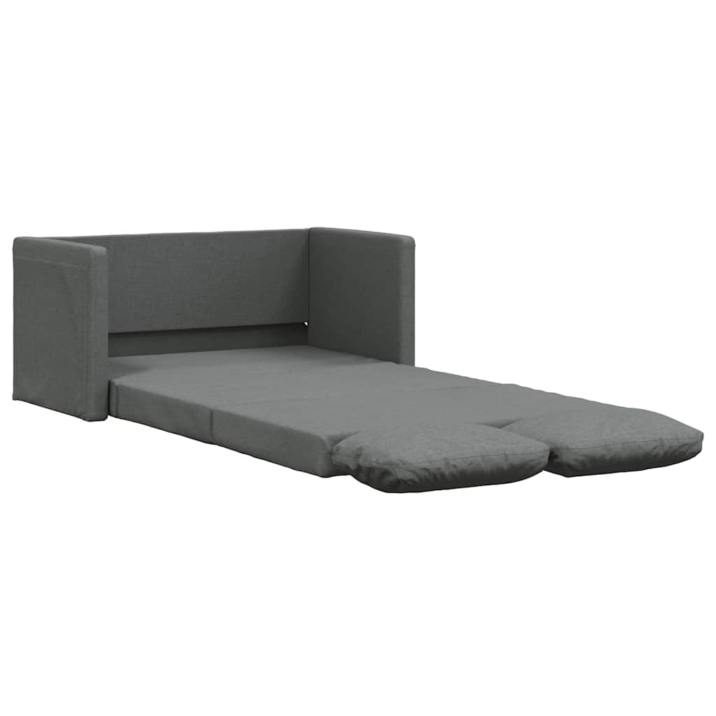 vidaXL Καναπές-Κρεβάτι Δαπέδου 2 σε 1 Σκ. Γκρι 112x174x55 εκ. Ύφασμα