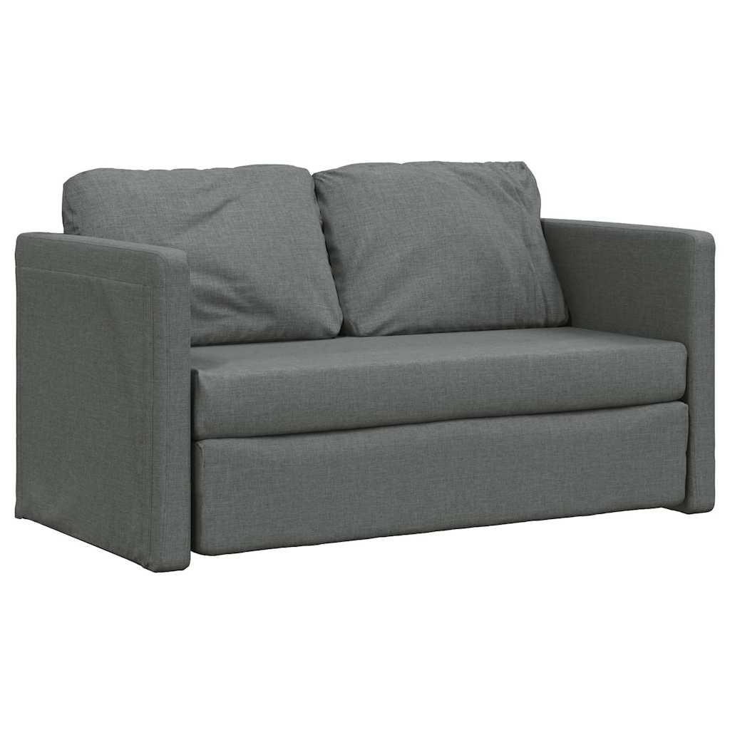 vidaXL Καναπές-Κρεβάτι Δαπέδου 2 σε 1 Σκ. Γκρι 112x174x55 εκ. Ύφασμα