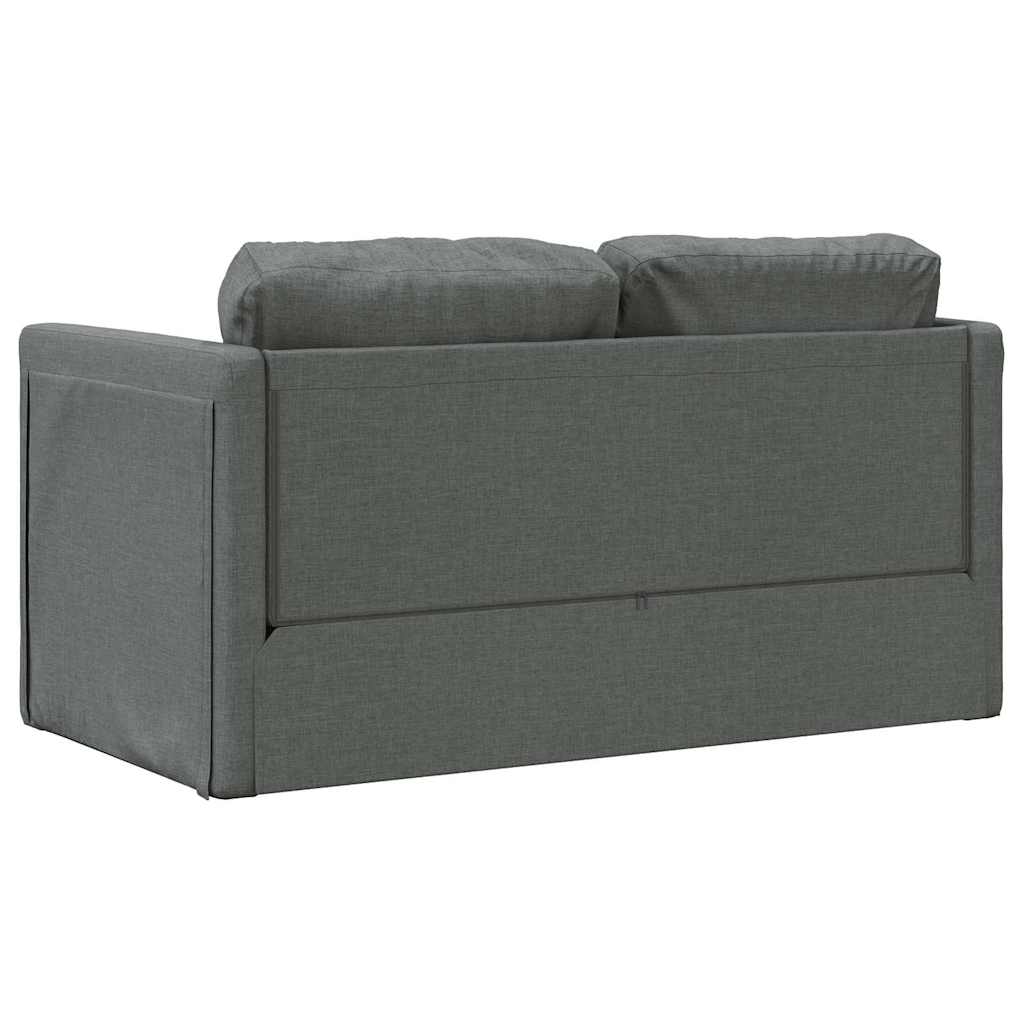 vidaXL Καναπές-Κρεβάτι Δαπέδου 2 σε 1 Σκ. Γκρι 112x174x55 εκ. Ύφασμα