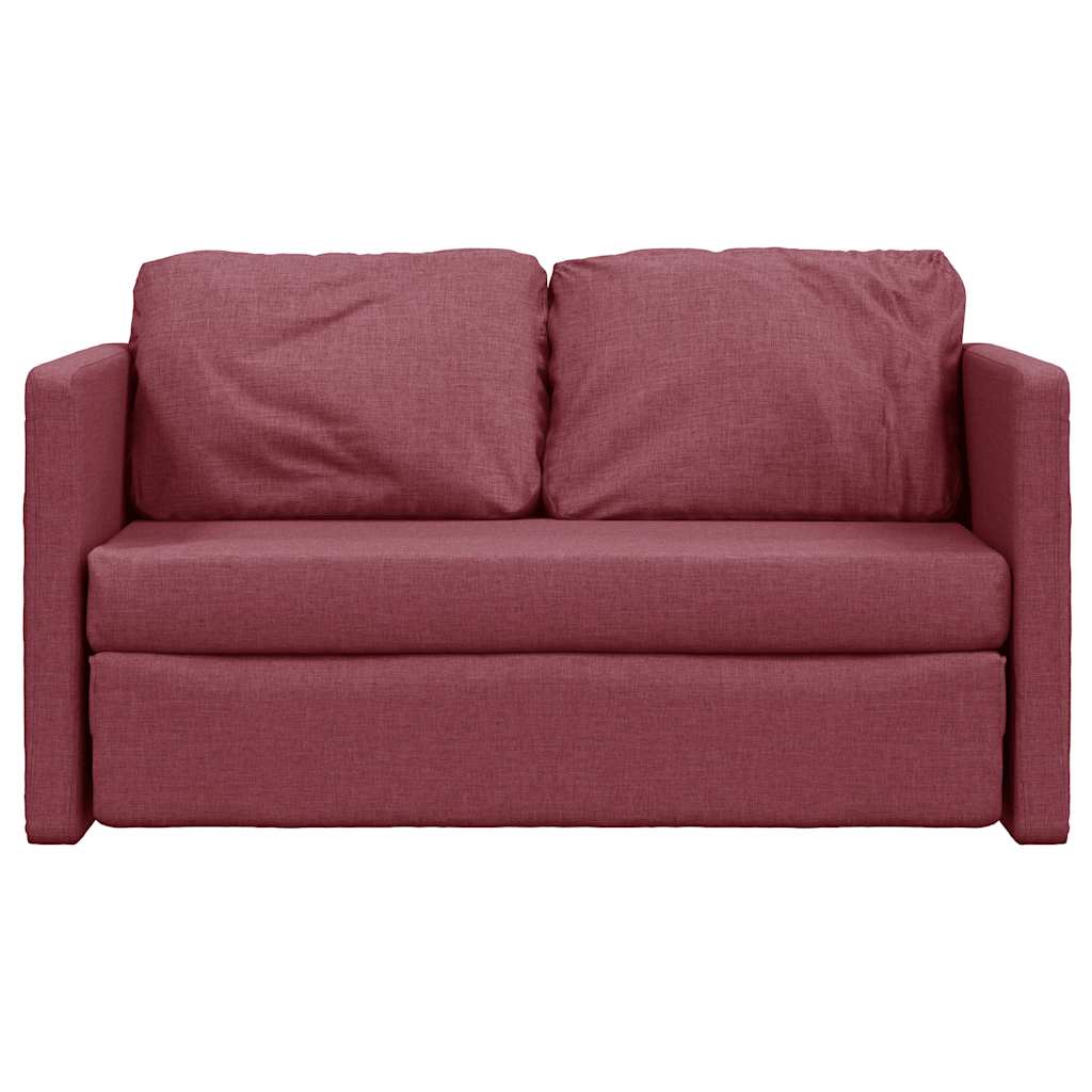 vidaXL Καναπές-Κρεβάτι Δαπέδου 2 σε 1 Μπορντό 112x174x55 εκ. Ύφασμα