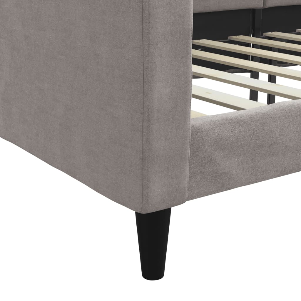 vidaXL Καναπές Κρεβάτι Taupe 90 x 200 εκ. Υφασμάτινος