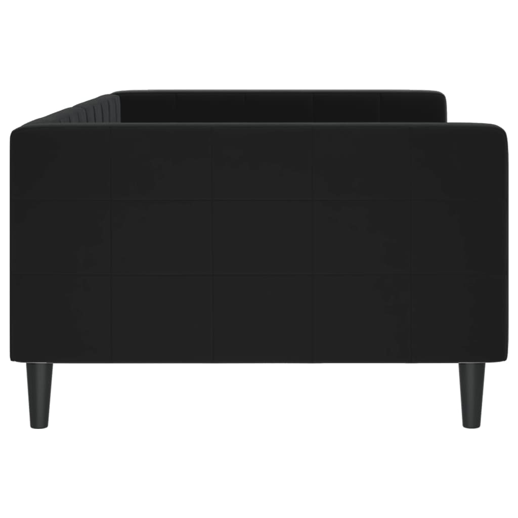 vidaXL Καναπές Κρεβάτι Μαύρος 100 x 200 εκ. Βελούδινος