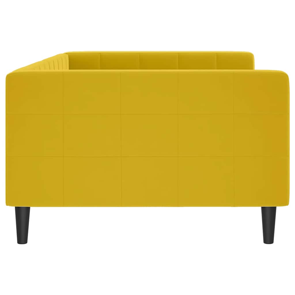vidaXL Καναπές Κρεβάτι Κίτρινος 100 x 200 εκ. Βελούδινος
