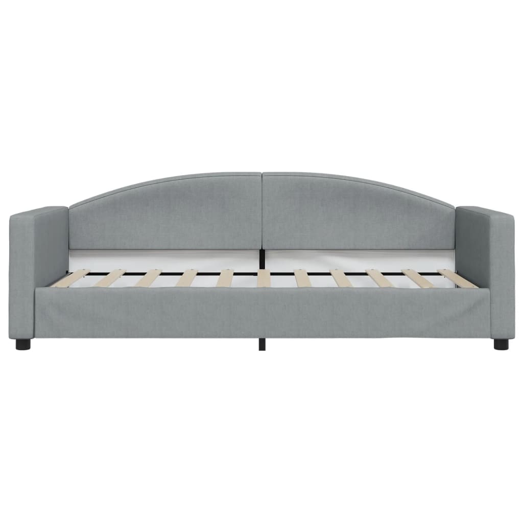 vidaXL Καναπές Κρεβάτι Ανοιχτό Γκρι 90 x 190 εκ. Υφασμάτινος