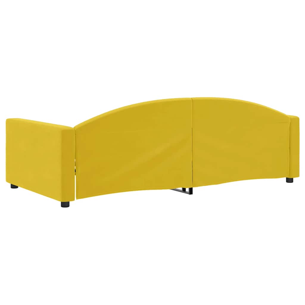 vidaXL Καναπές Κρεβάτι Κίτρινος 100 x 200 εκ. Βελούδινος