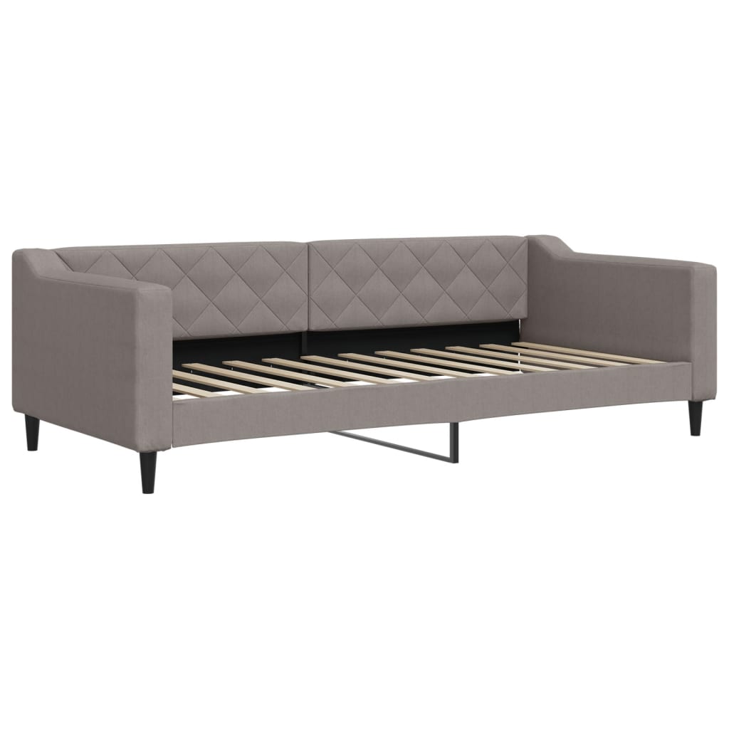 vidaXL Καναπές Κρεβάτι Taupe 90 x 200 εκ. Υφασμάτινος