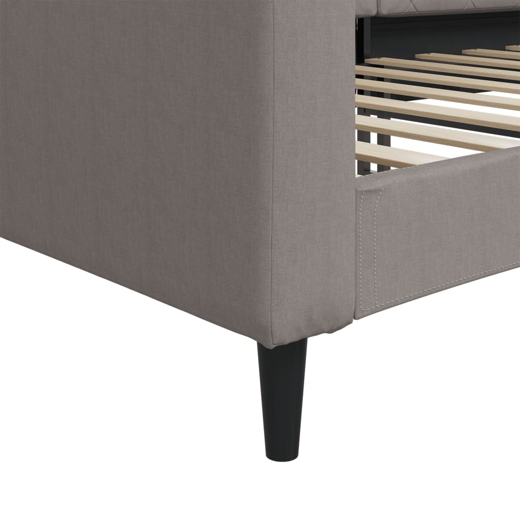 vidaXL Καναπές Κρεβάτι Taupe 100 x 200 εκ. Υφασμάτινος