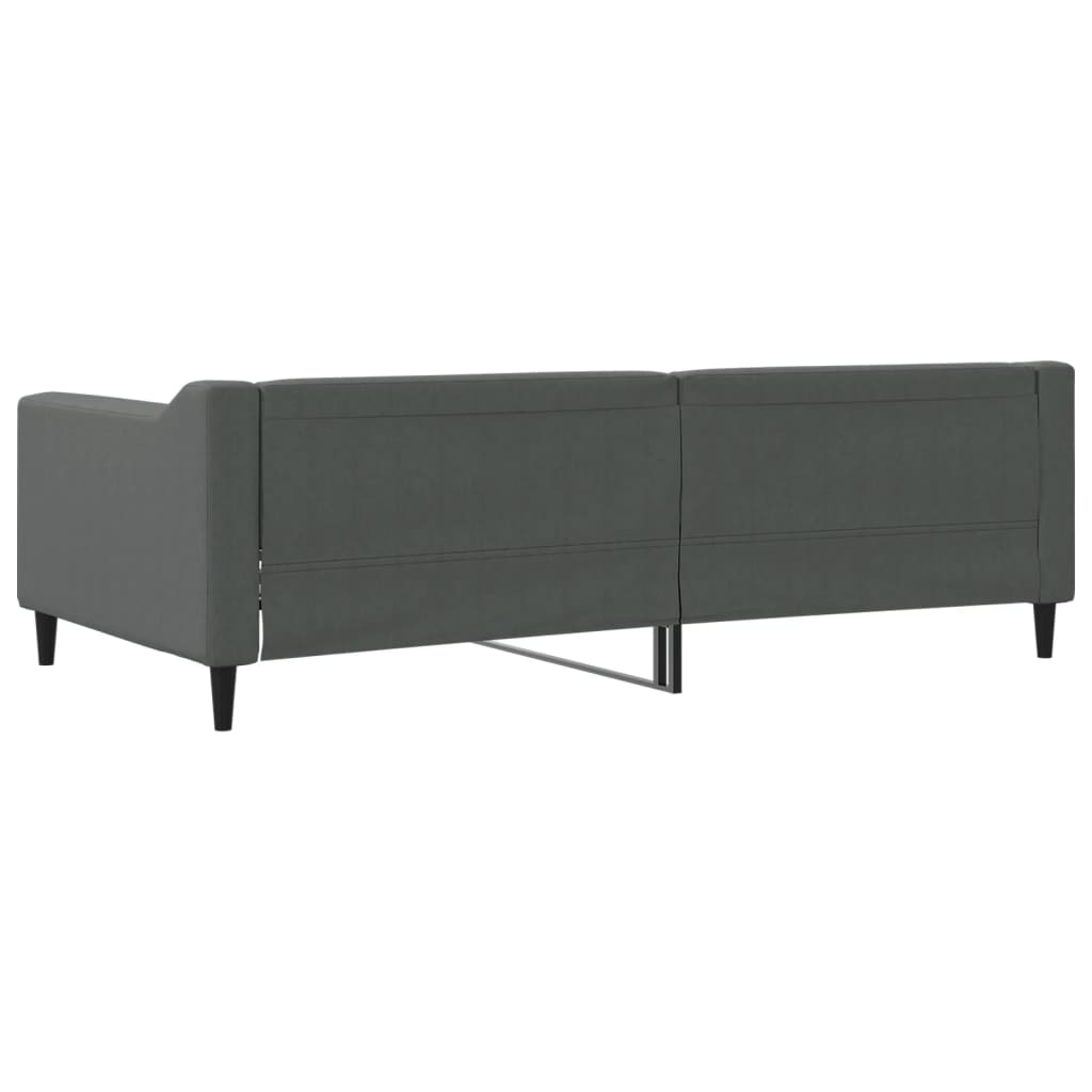 vidaXL Καναπές Κρεβάτι Σκούρο Γκρι 100x190 εκ. Υφασμάτινος