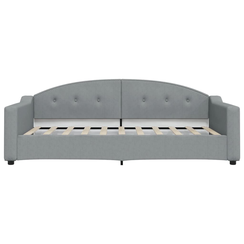 vidaXL Καναπές Κρεβάτι Ανοιχτό Γκρι 100x190 εκ. Υφασμάτινος