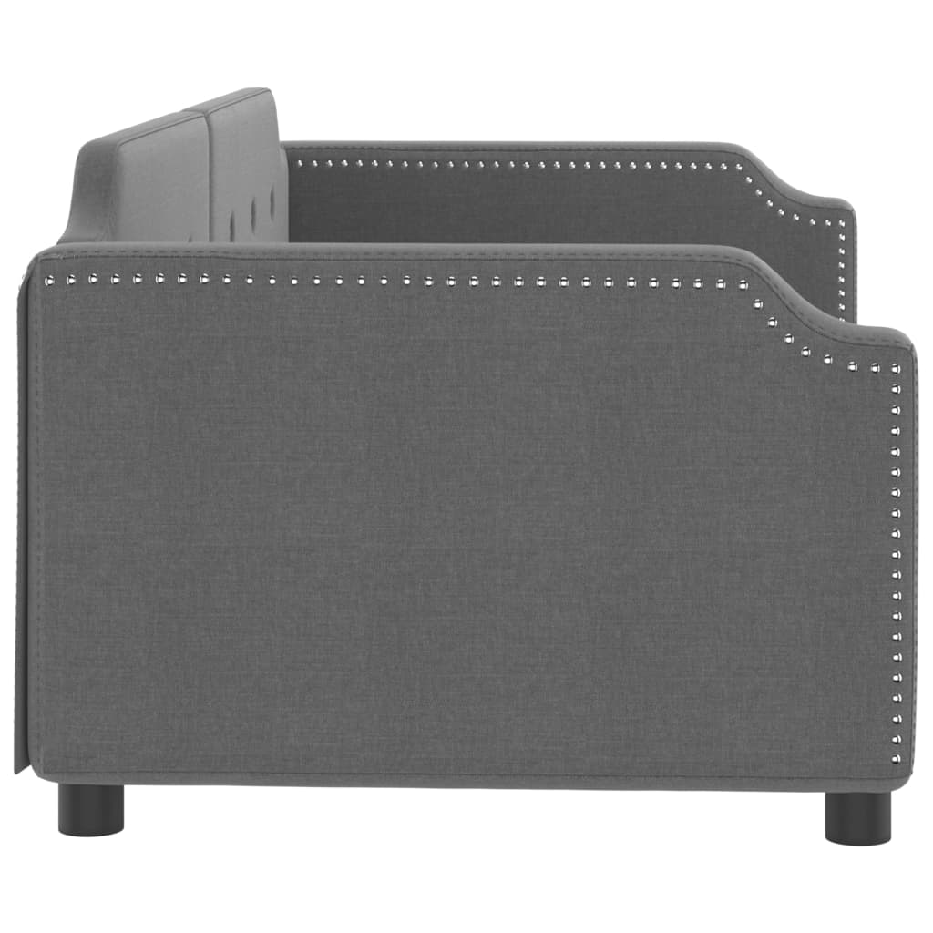 vidaXL Καναπές Κρεβάτι Σκούρο Γκρι 90 x 190 εκ. Υφασμάτινος