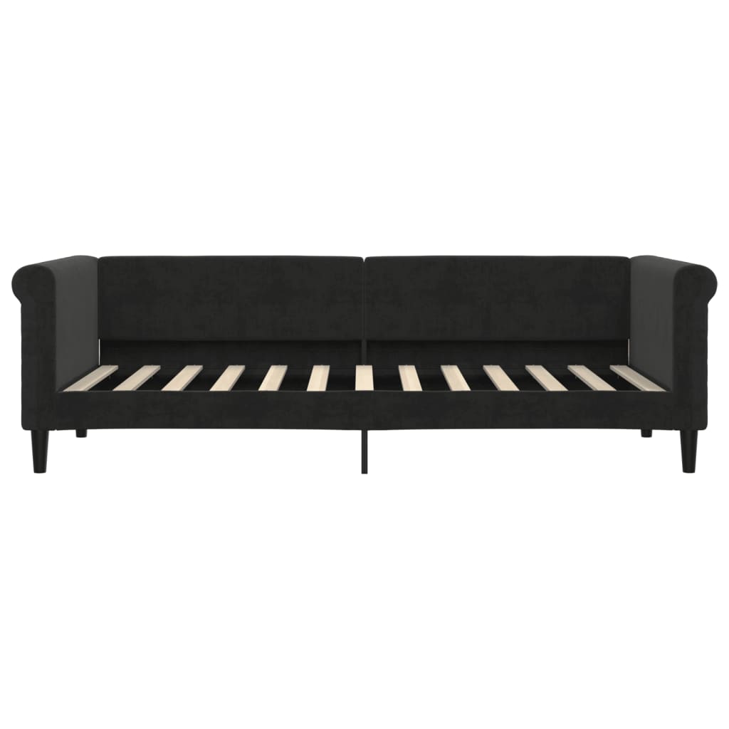 vidaXL Καναπές Κρεβάτι Μαύρος 80 x 200 εκ. Βελούδινος