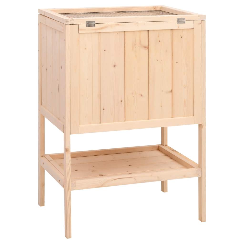vidaXL Κλουβί Χάμστερ 55 x 40 x 80 εκ. από Μασίφ Ξύλο Ελάτης