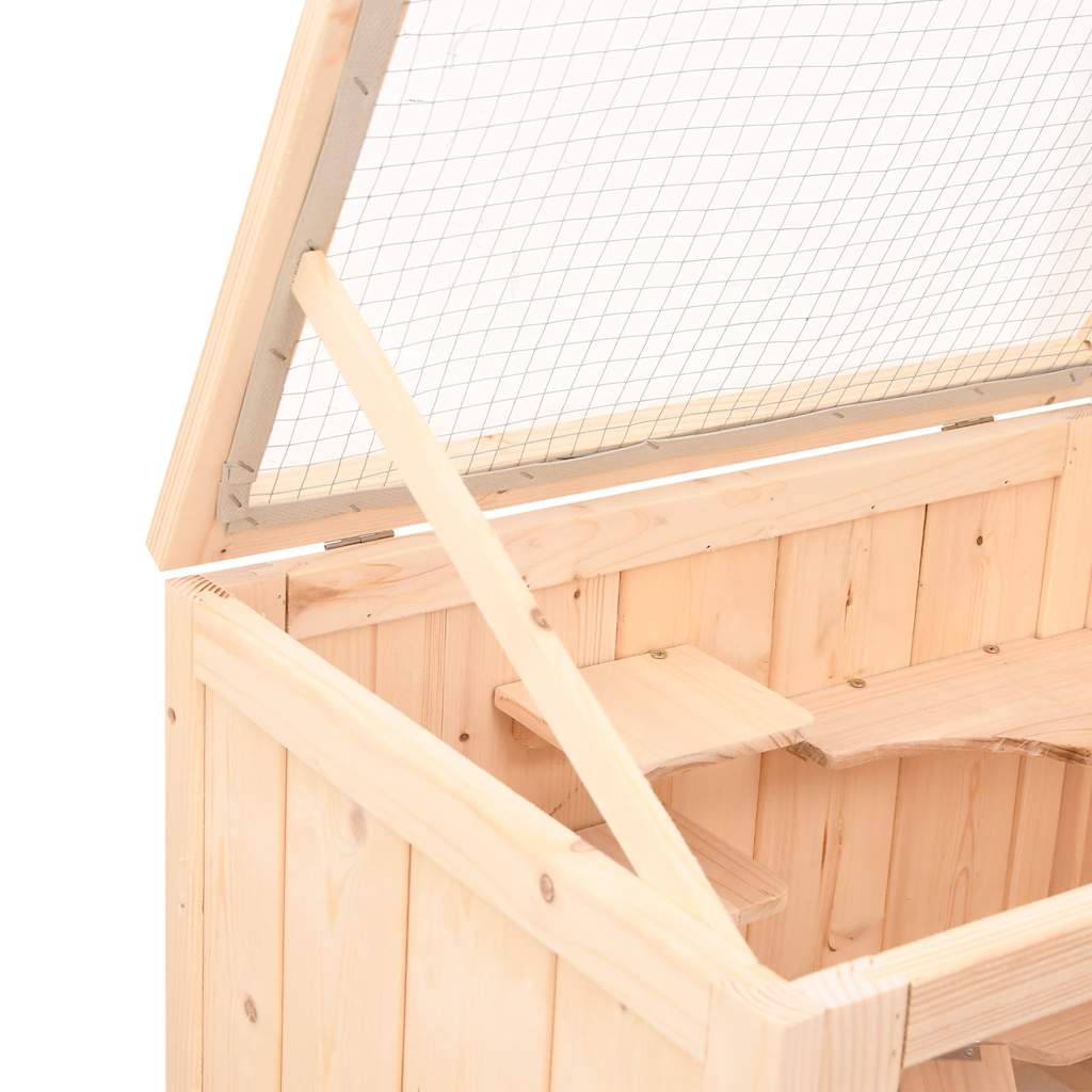 vidaXL Κλουβί Χάμστερ 55 x 40 x 80 εκ. από Μασίφ Ξύλο Ελάτης