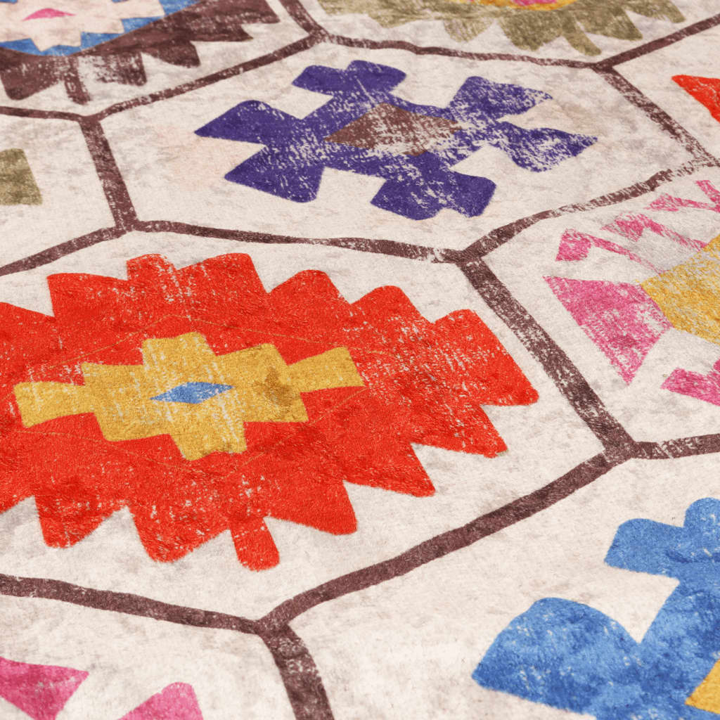 vidaXL Χαλί Πλενόμενο Αντιολισθητικό Πολύχρωμο 160 x 230 εκ.