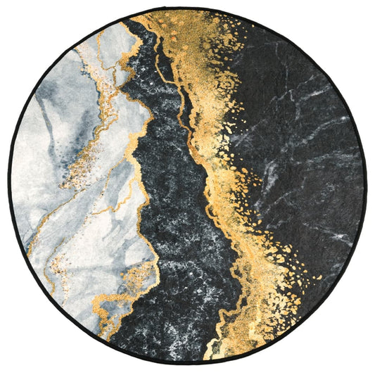 vidaXL Χαλί Πλενόμενο Αντιολισθητικό Πολύχρωμο Ø 120 εκ.