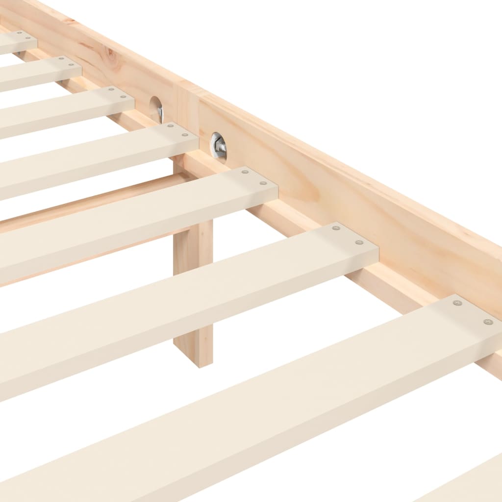 vidaXL Πλαίσιο Κρεβατιού με Κεφαλάρι Μασίφ Ξύλο Super King Size