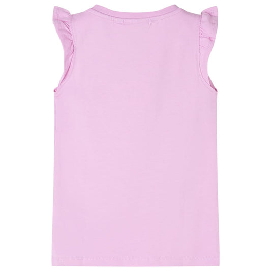 Μπλουζάκι Παιδικό με Βολάν Μανίκια Λιλά 116