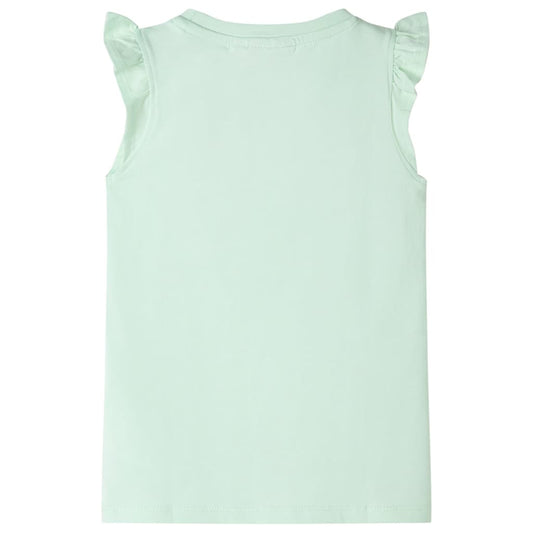 Μπλουζάκι Παιδικό Μανίκια με Βολάν Απαλό Πράσινο 92