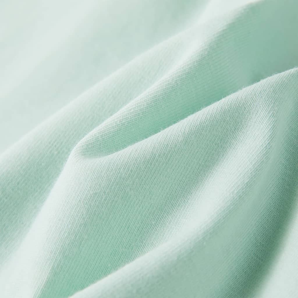 Μπλουζάκι Παιδικό με Πολύ Κοντά Μανίκια Ανοιχτό Χρώμα Μέντας 92