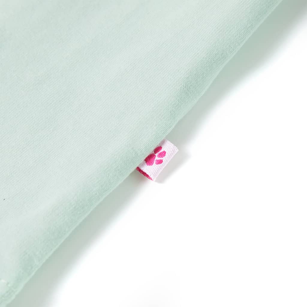 Μπλουζάκι Παιδικό με Πολύ Κοντά Μανίκια Ανοιχτό Χρώμα Μέντας 128