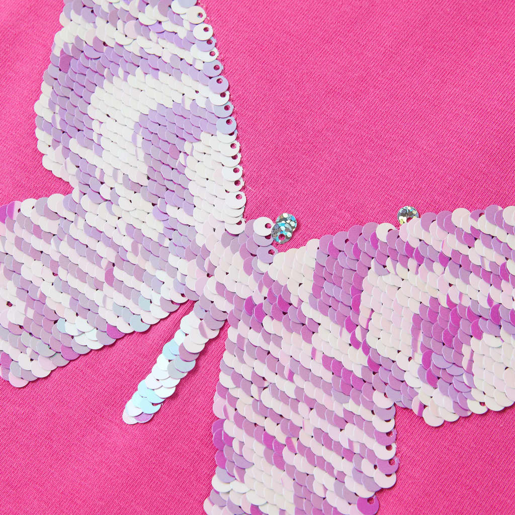 Μπλουζάκι Παιδικό με Πολύ Κοντά Μανίκια Σκούρο ροζ 104