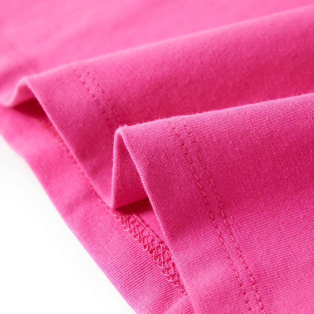 Μπλουζάκι Παιδικό με Πολύ Κοντά Μανίκια Σκούρο ροζ 104