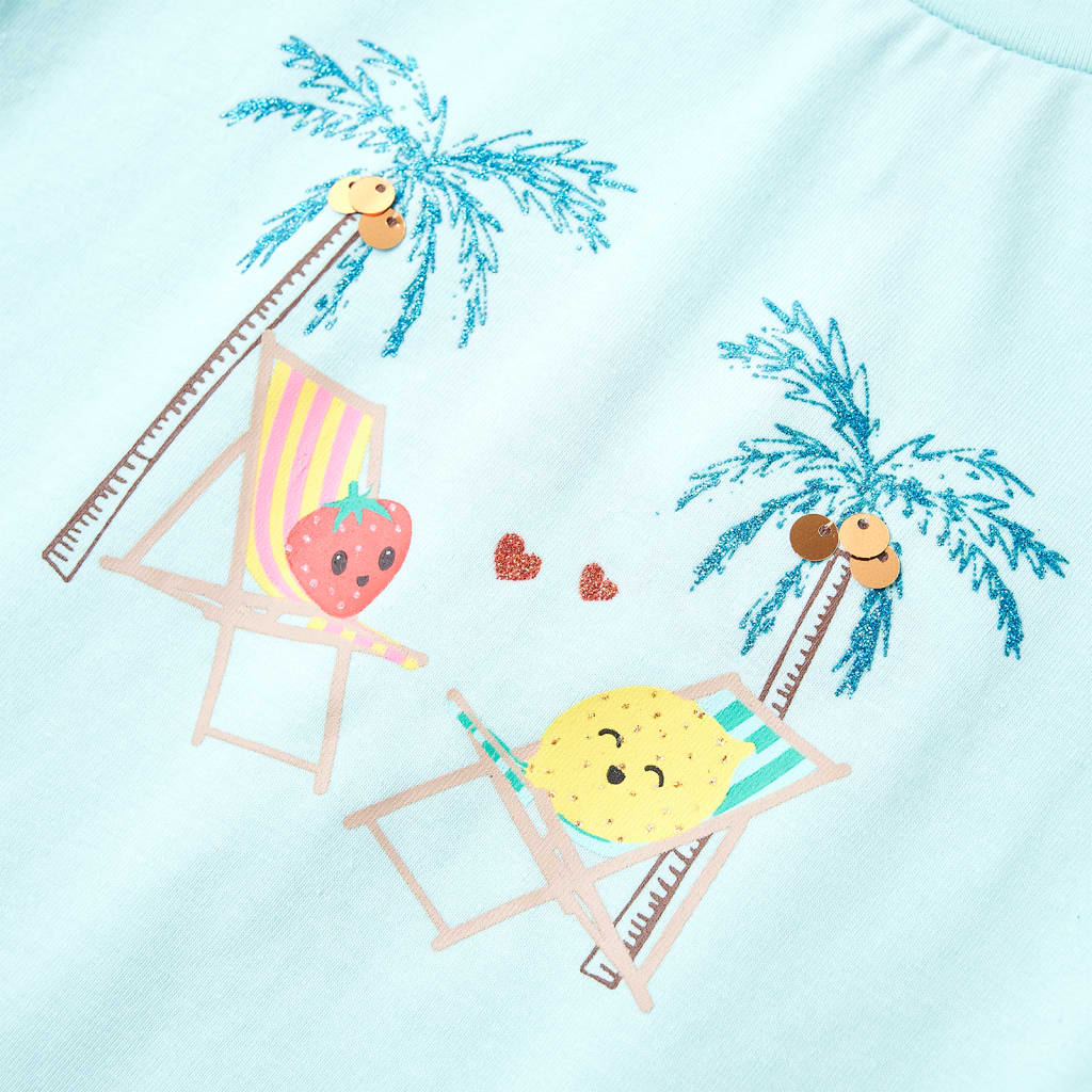 Μπλουζάκι Παιδικό Ανοιχτό Χρώμα Άκουα 140